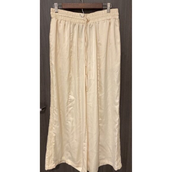 NINA PARKER Pull on Plus Size 0X‎ Sequined Wide-Leg Pants Ivory NEW - Picture 1 of 7